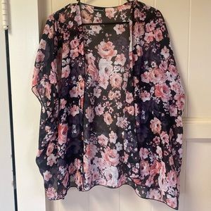 Wet Seal Sheer Floral Kimono
